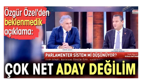 Özgür Özel'den Beklenmedik Açıklama: "Çok Net Aday Değilim"