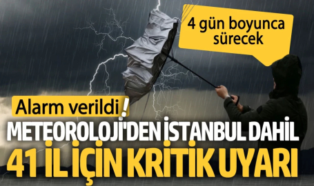 Meteoroloji’den  41 il için kritik uyarı! Alarm verildi