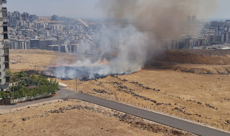 Şanlıurfa’da askeri alanda korkutan yangın!